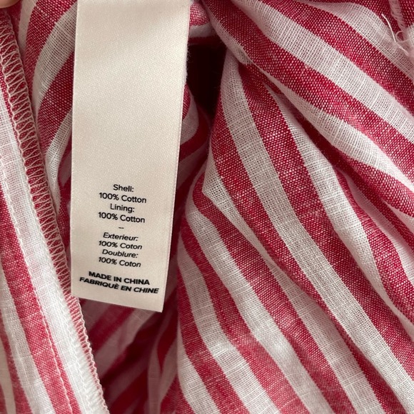 NWT CINQ À SEPT Avva tiered striped cotton midi dress Size 14 - Picture 9 of 10